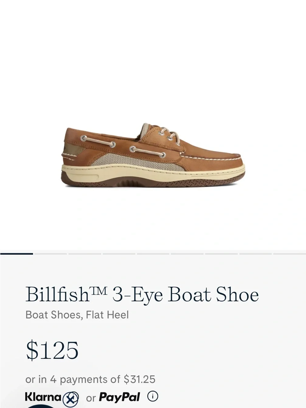 Sperry Men’s Light Brown Leather Boat Shoes